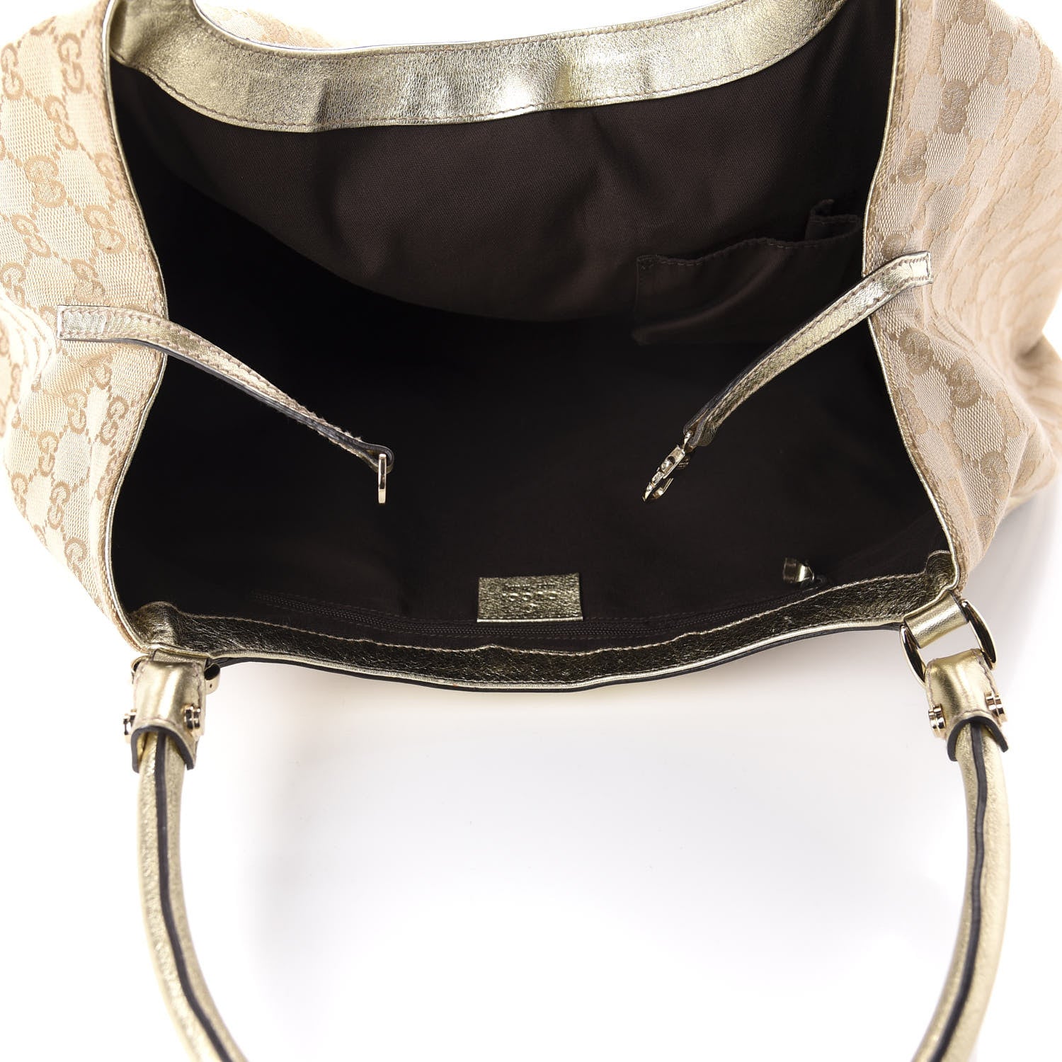 Gucci Monogram Large D Gold Hobo Metallic Gold 5 of 13