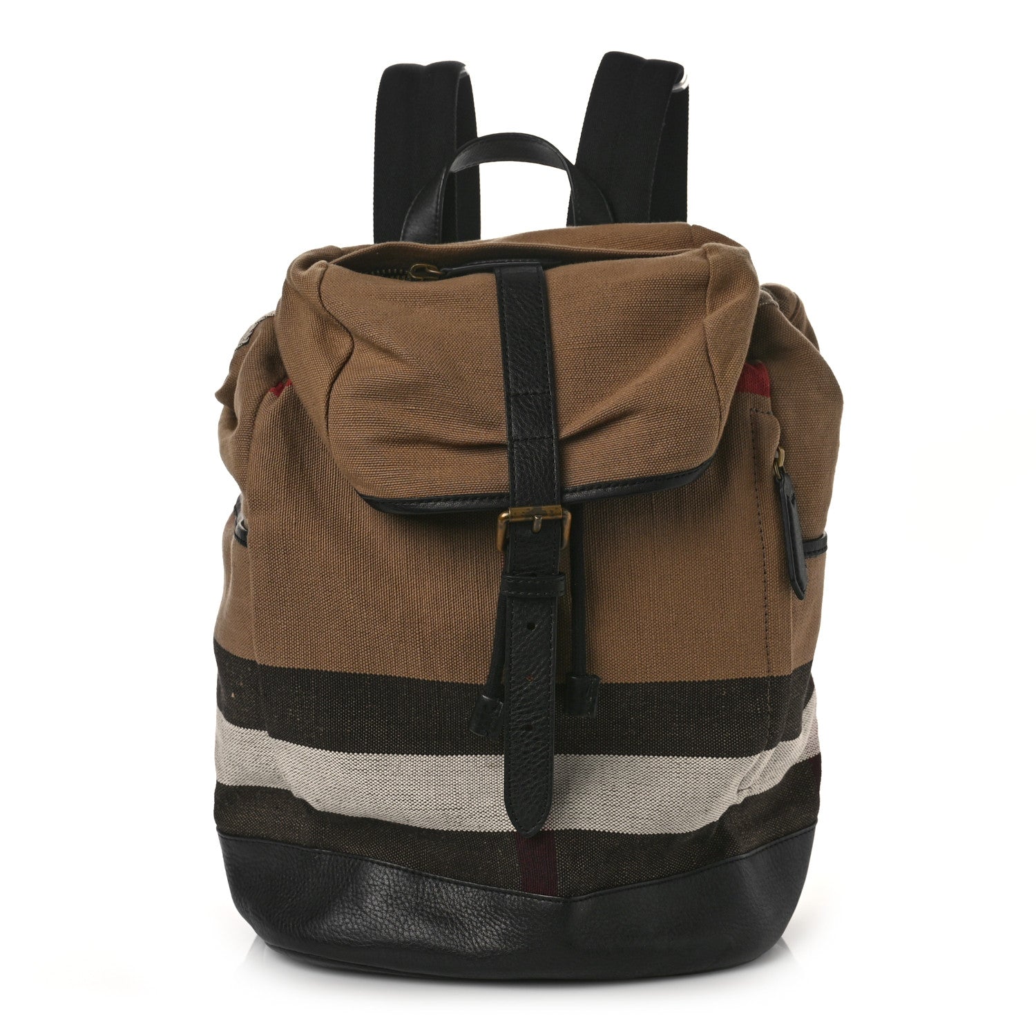 Burberry Canvas Mega Check Drifton Backpack Black 1 of 8