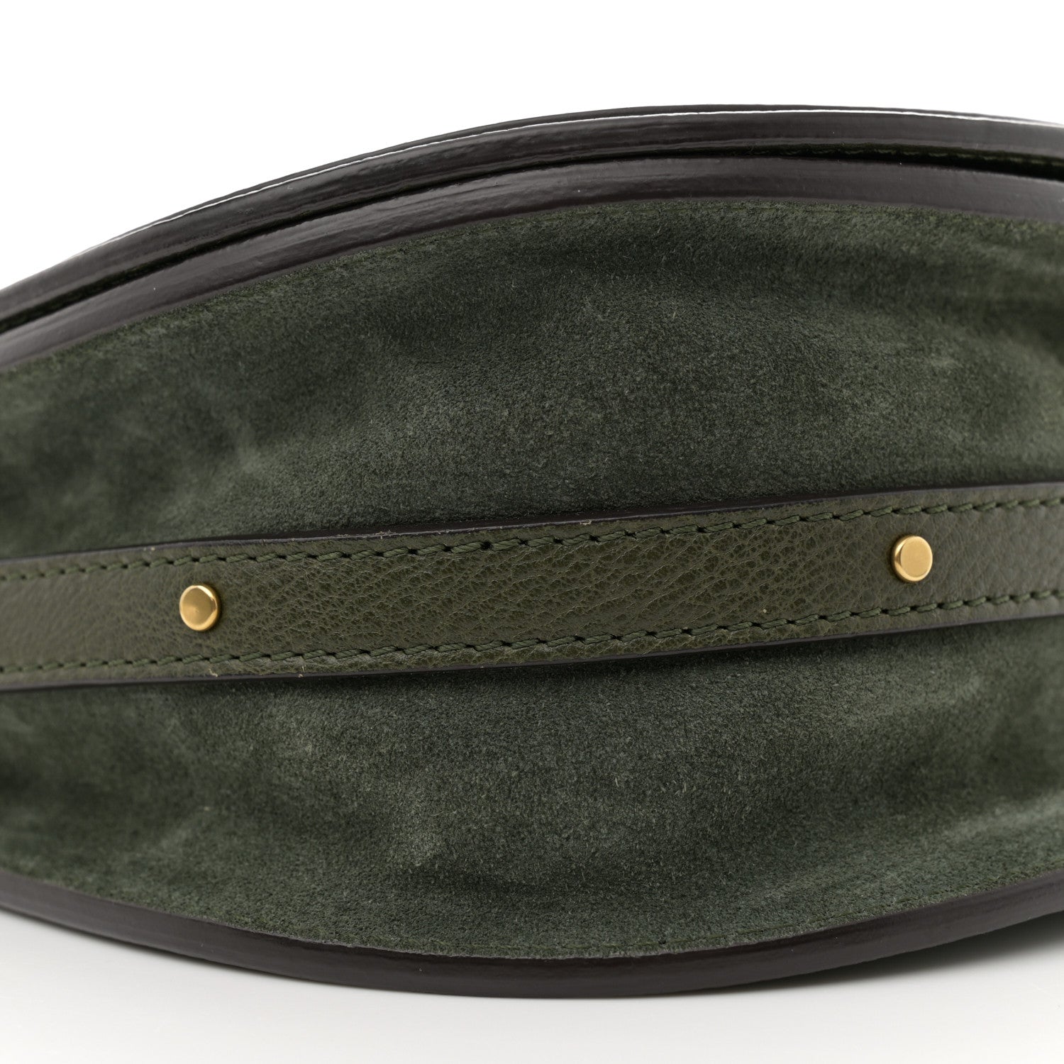 Chloe Calfskin Suede Medium Nile Bracelet Bag Midnight Green 10 of 15