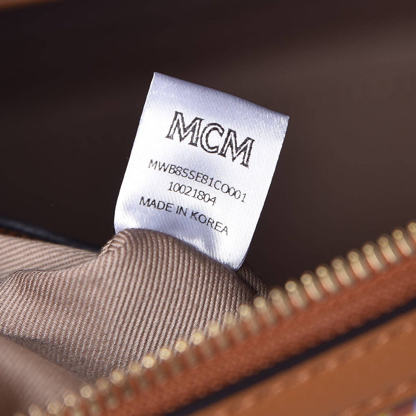 Visetos Floral Print Boston Bag Cognac