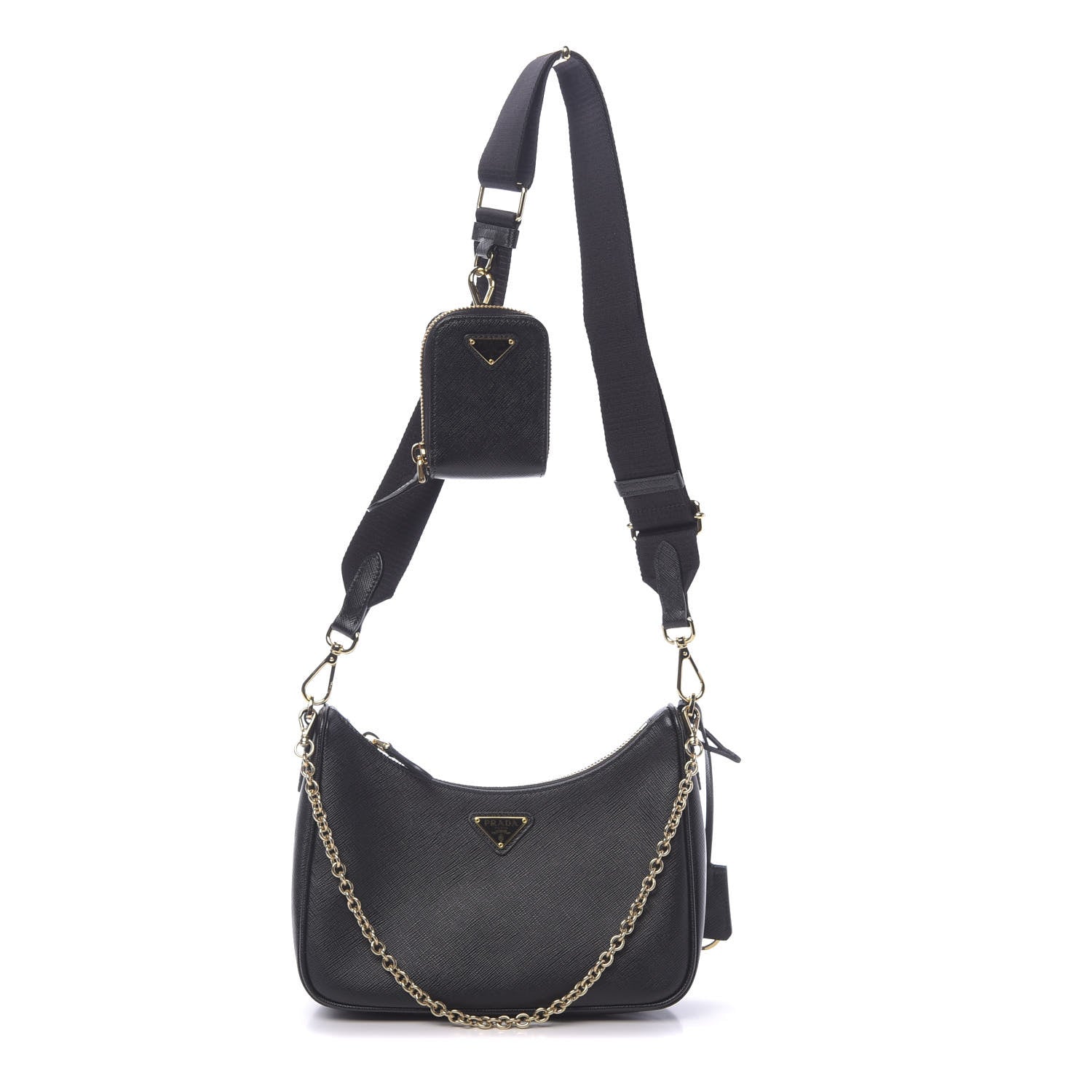Prada Saffiano Lux Re-Edition 2005 Shoulder Bag Black 1 of 10