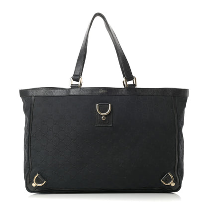 Gucci Monogram Large Abbey Tote Black 1 of 15