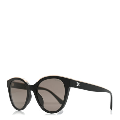 Chanel Acetate CC Butterfly Sunglasses 5414-A Black Beige 1 of 7