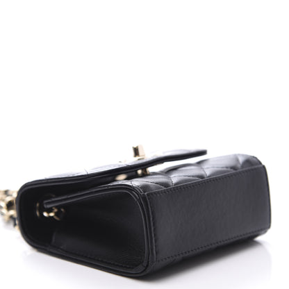 Chanel Lambskin Quilted Mini Trendy CC Chain Wallet Black 7 of 10