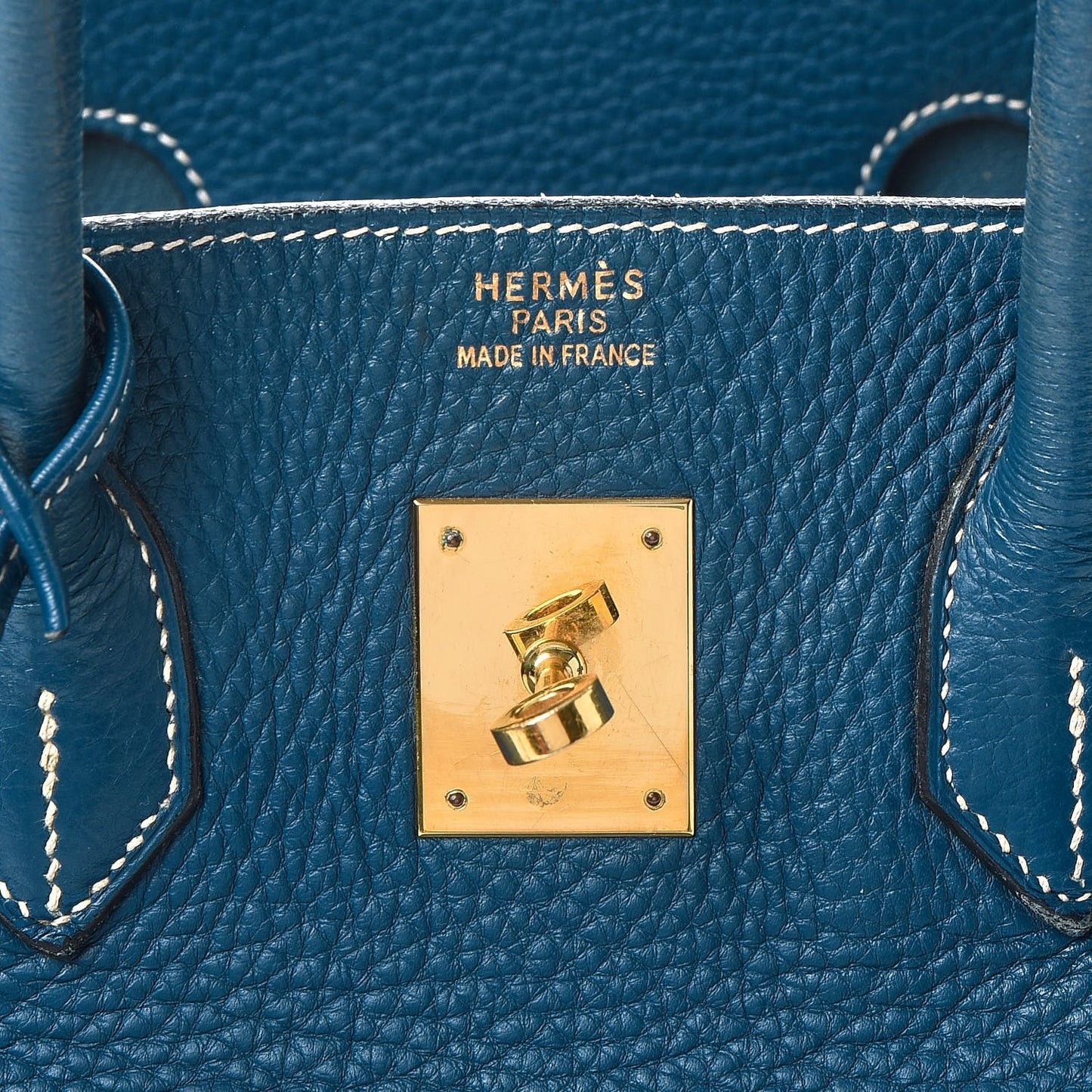 Taurillon Clemence Birkin 35 Bleu Thalassa
