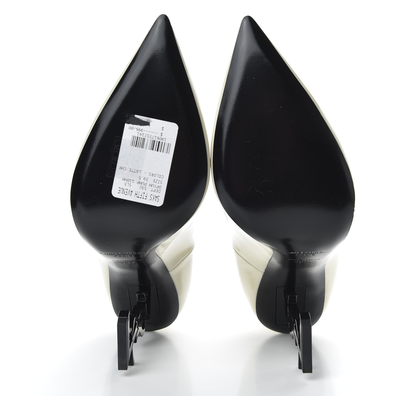 Saint Laurent Calfskin Opyum 100 Pumps 39.5 White 5 of 10