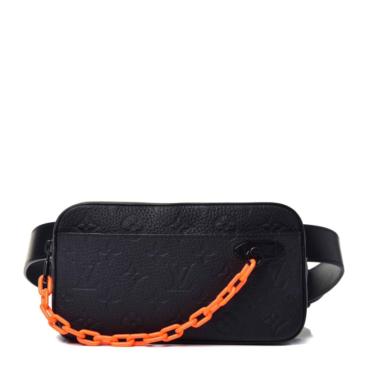 Louis Vuitton Taurillon Monogram Uniformes Solar Ray Soft Pochette Volga Belt Bag Black 1 of 9