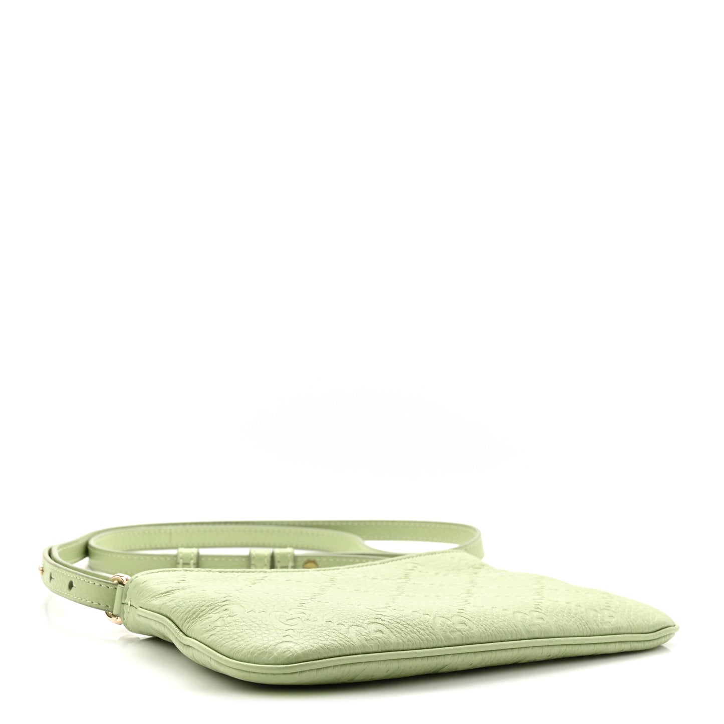 GG Grainy Calfskin Emblem Super Mini Shoulder Bag Sage Leaf