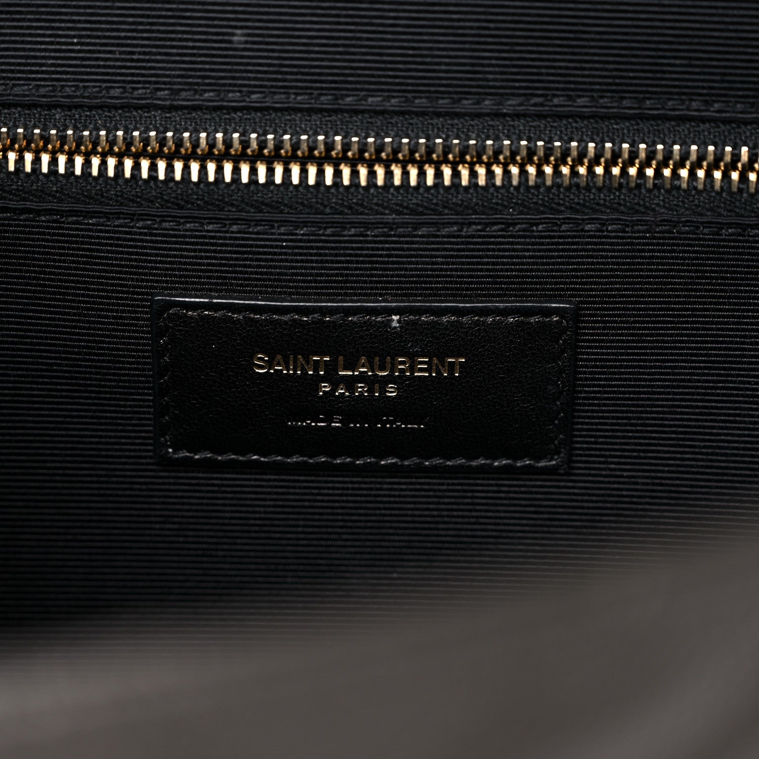 Saint Laurent Grain De Poudre Matelasse Chevron Large Monogram Satchel Bronze 6 of 16