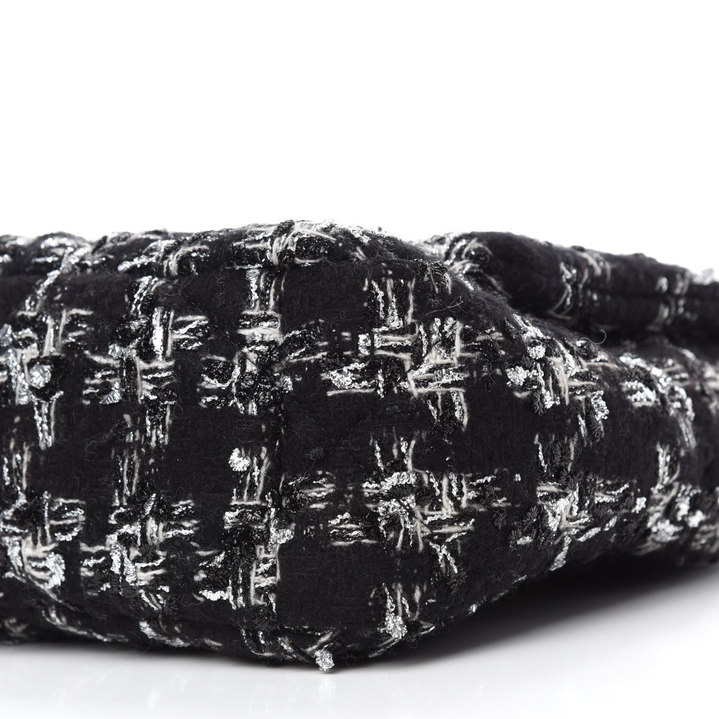 Tweed Quilted Medium Chanel 19 Flap Black Silver Ecru