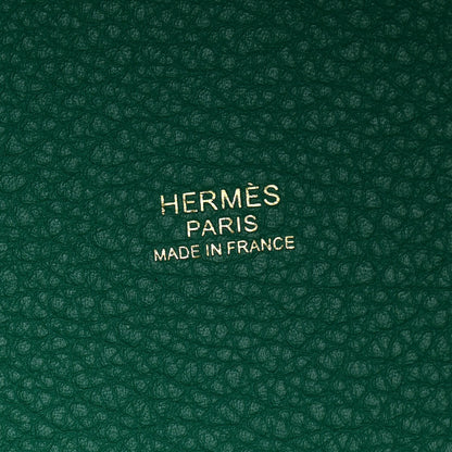 Hermes Taurillon Maurice Picotin Lock 18 PM Vert Jade 6 of 11