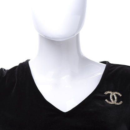 Chanel Metal CC Diamond Quilted Brooch Light Gold 2 of 5