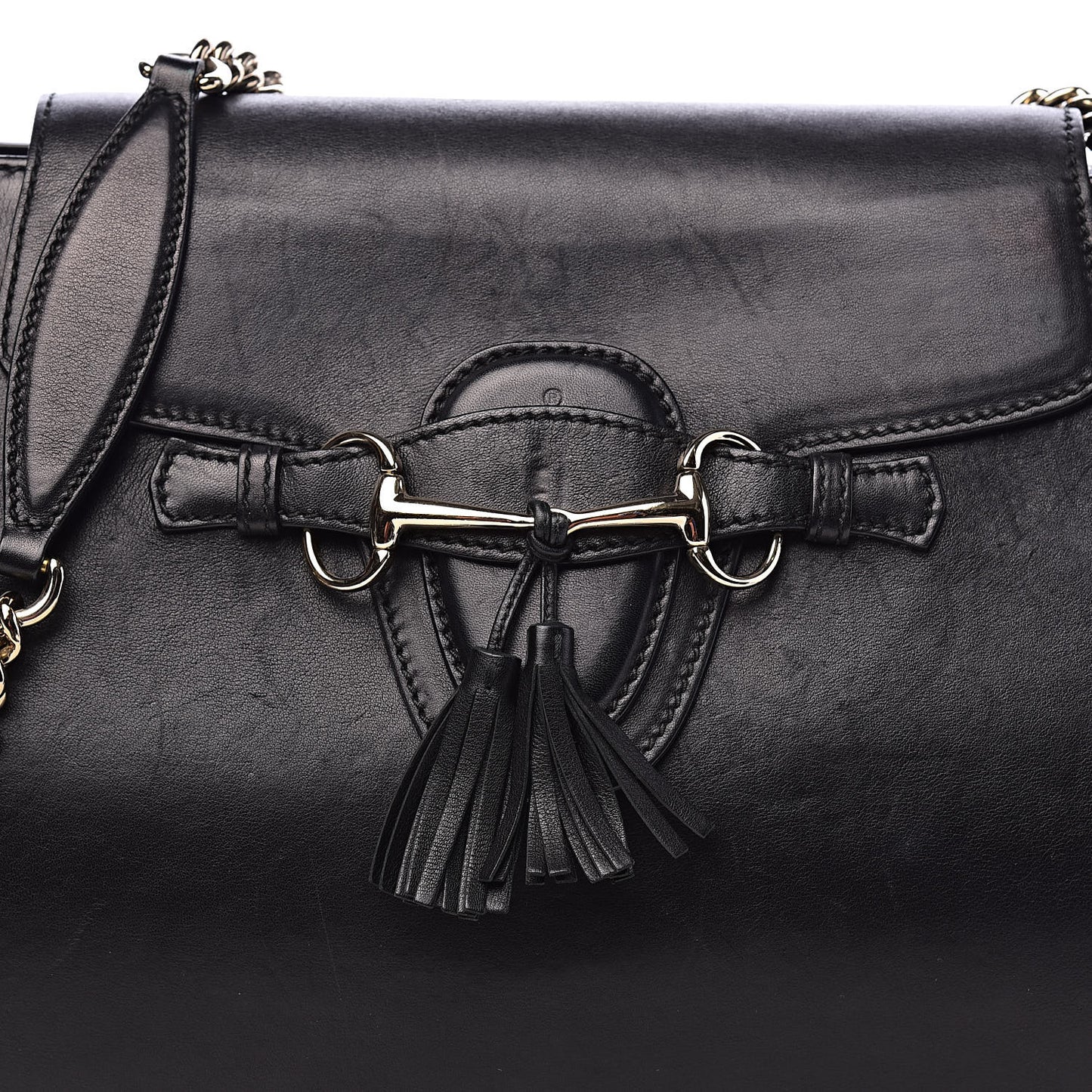 Saddle Soft Lux Large Emily Chain Shoulder Bag Black