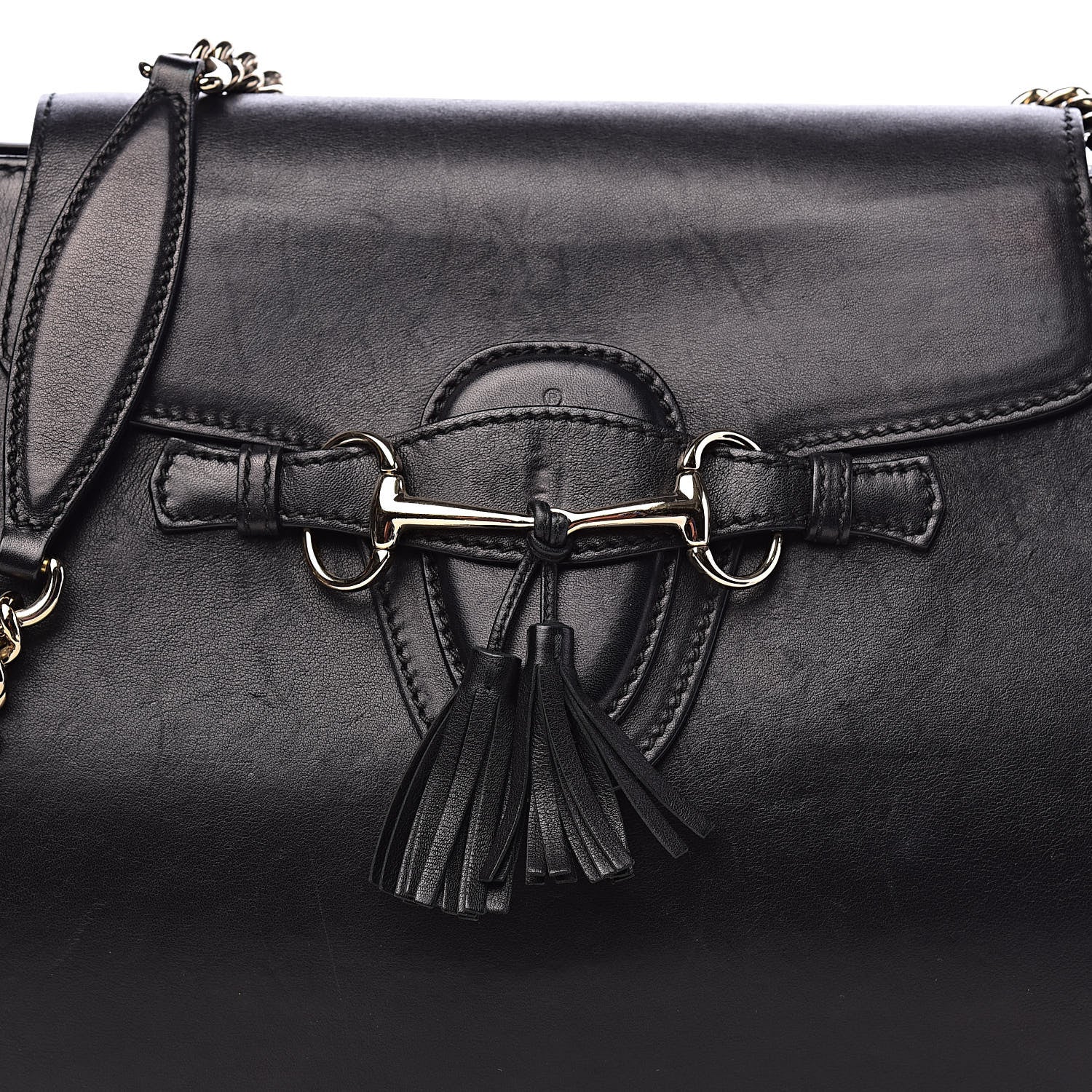 Gucci Saddle Soft Lux Large Emily Chain Shoulder Bag Black 17 of 17