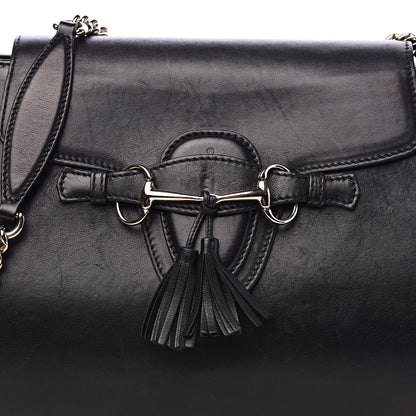 Gucci Saddle Soft Lux Large Emily Chain Shoulder Bag Black 17 of 17