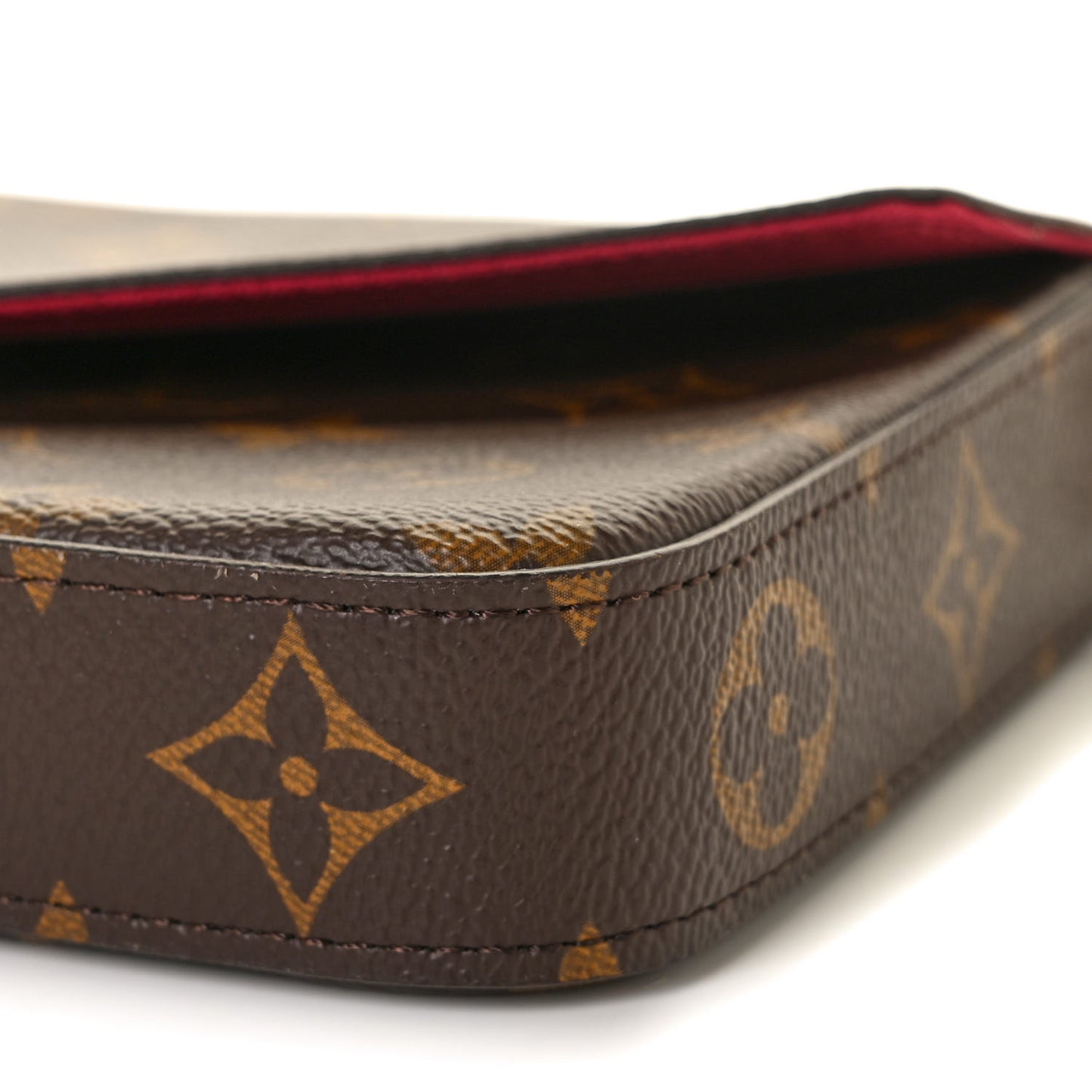 Monogram Pochette Felicie Chain Wallet Fuchsia