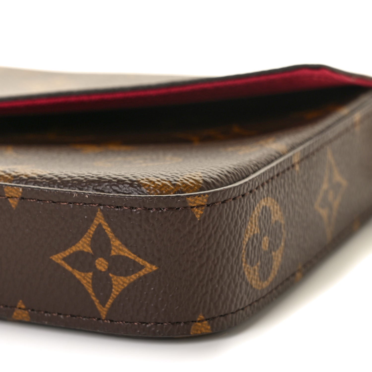 Louis Vuitton Monogram Pochette Felicie Chain Wallet Fuchsia 9 of 10