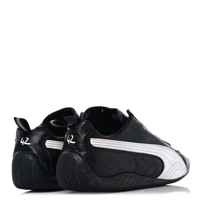 Balenciaga X PUMA Crumpled Calfskin Mens Speedcat Sneakers 42 Black White 5 of 9