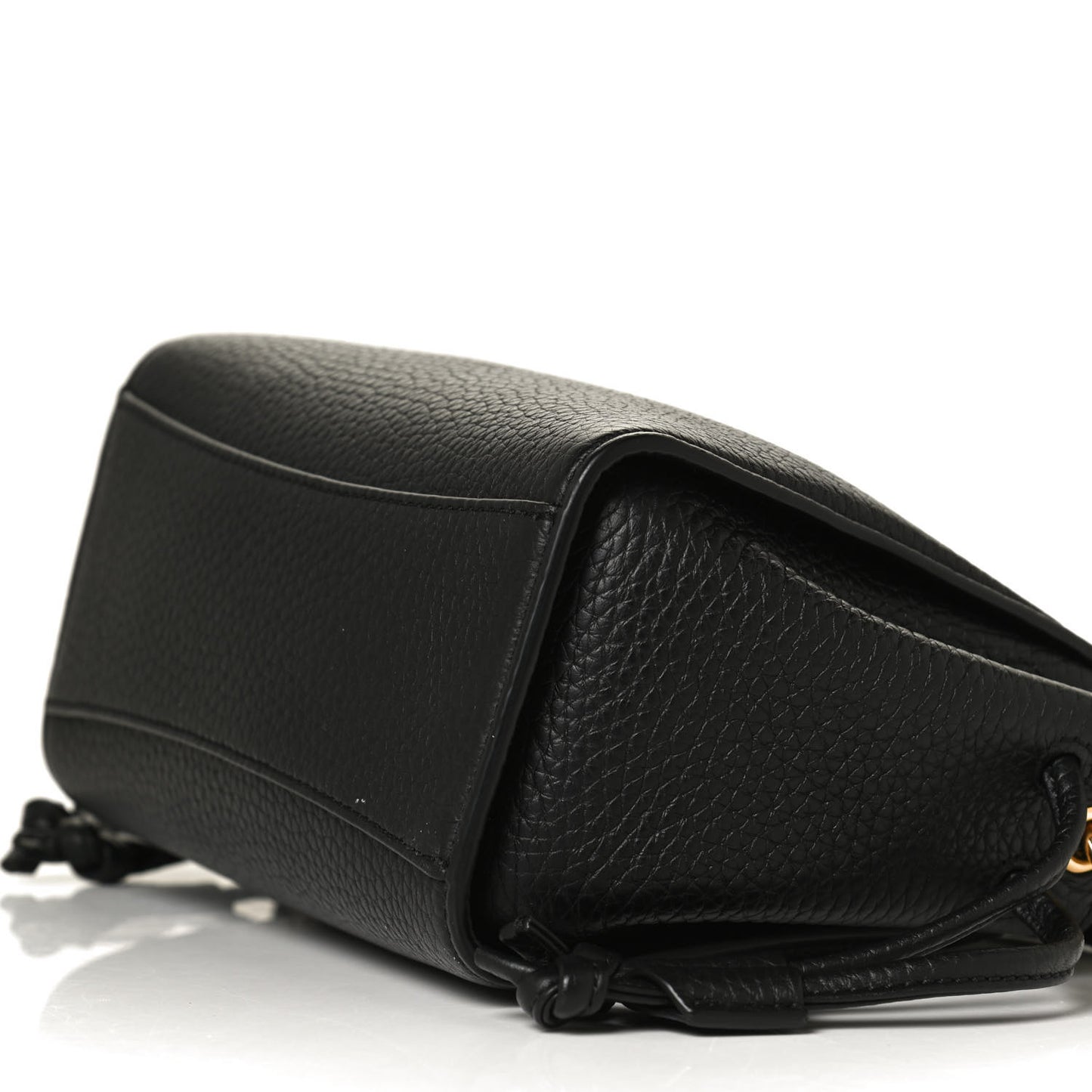 Heavy Grain Small Iris Tote Black