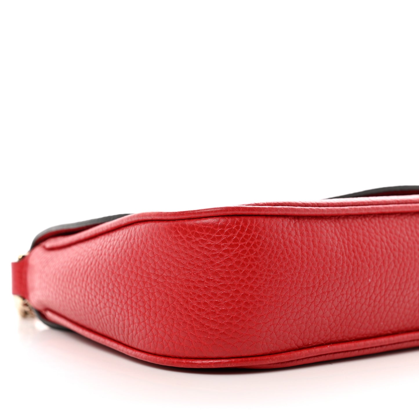 Pebbled Calfskin Medium Soho Flap Crossbody Vibrant Red