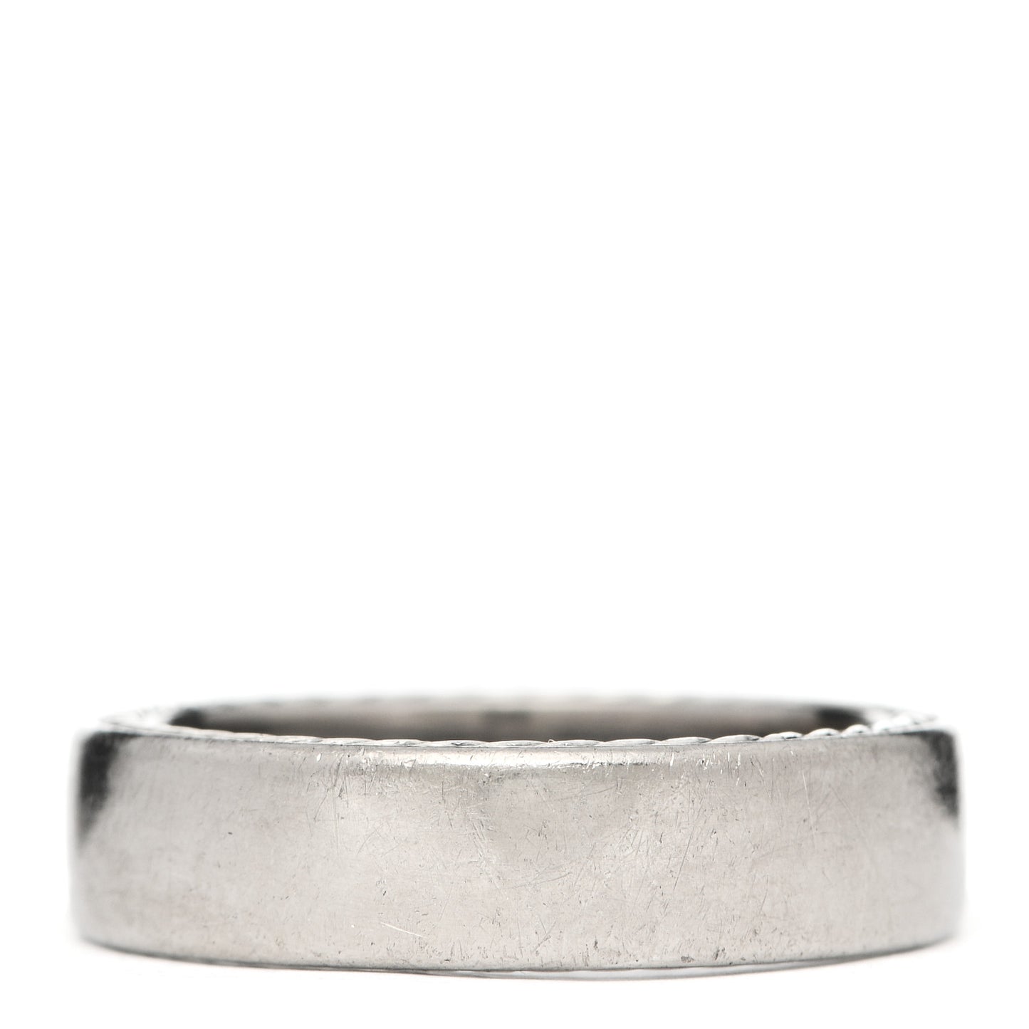 Titanium Sterling Silver 6mm Streamline Band Ring 62 10