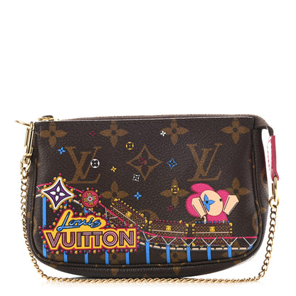 Louis Vuitton Monogram 2020 Christmas Animation Roller Coaster Mini Pochette Accessories Pivoine 1 of 7