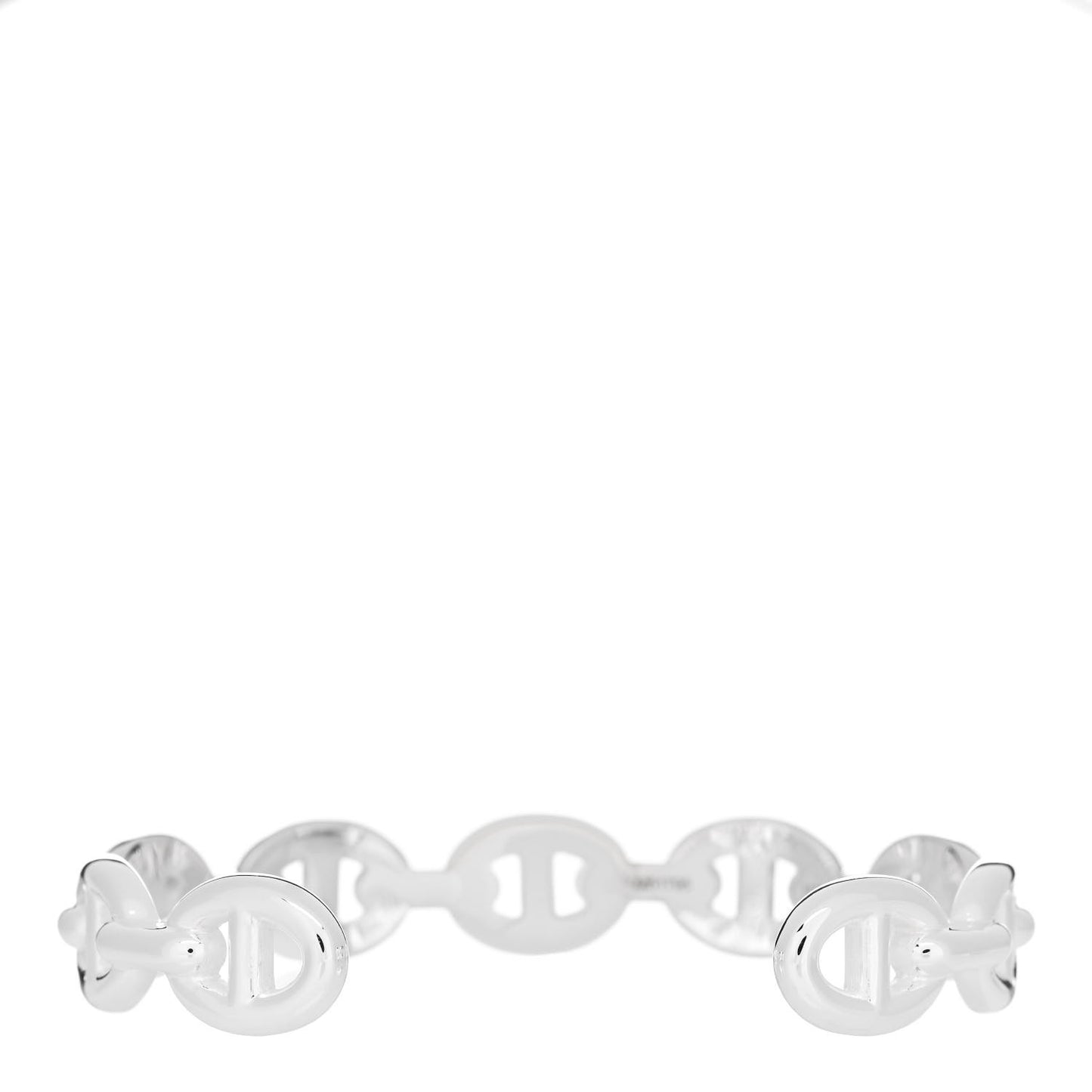 Sterling Silver MM Chaine d'Ancre Enchainee Cuff Bracelet SH