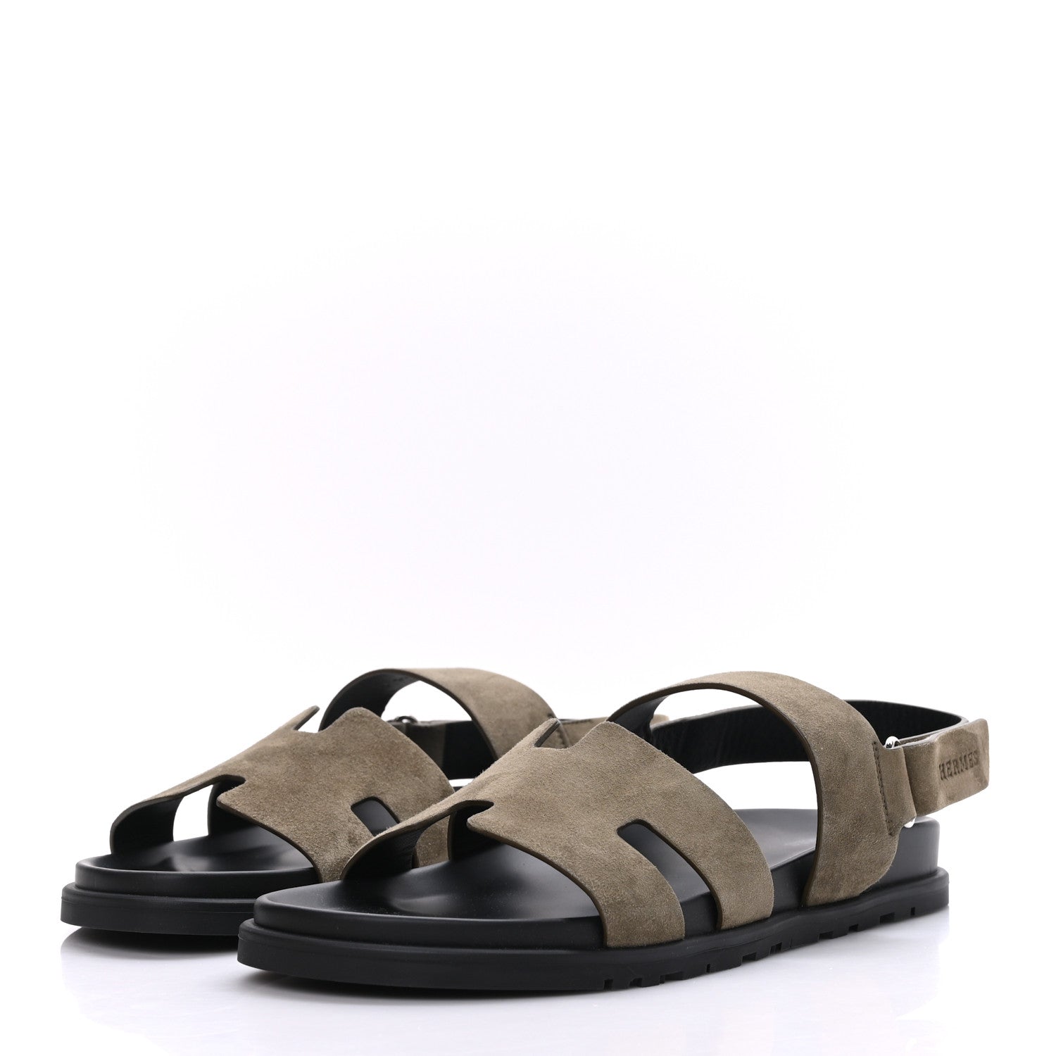 Hermes Suede Goatskin Mens Genius Sandals 43 Vert Toundra 3 of 7