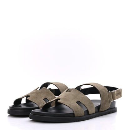 Hermes Suede Goatskin Mens Genius Sandals 43 Vert Toundra 3 of 7
