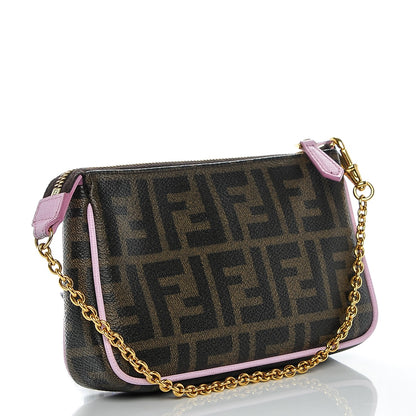 Fendi Zucca Spalmati Vitello Elite Pochette Tobacco Pink 3 of 6