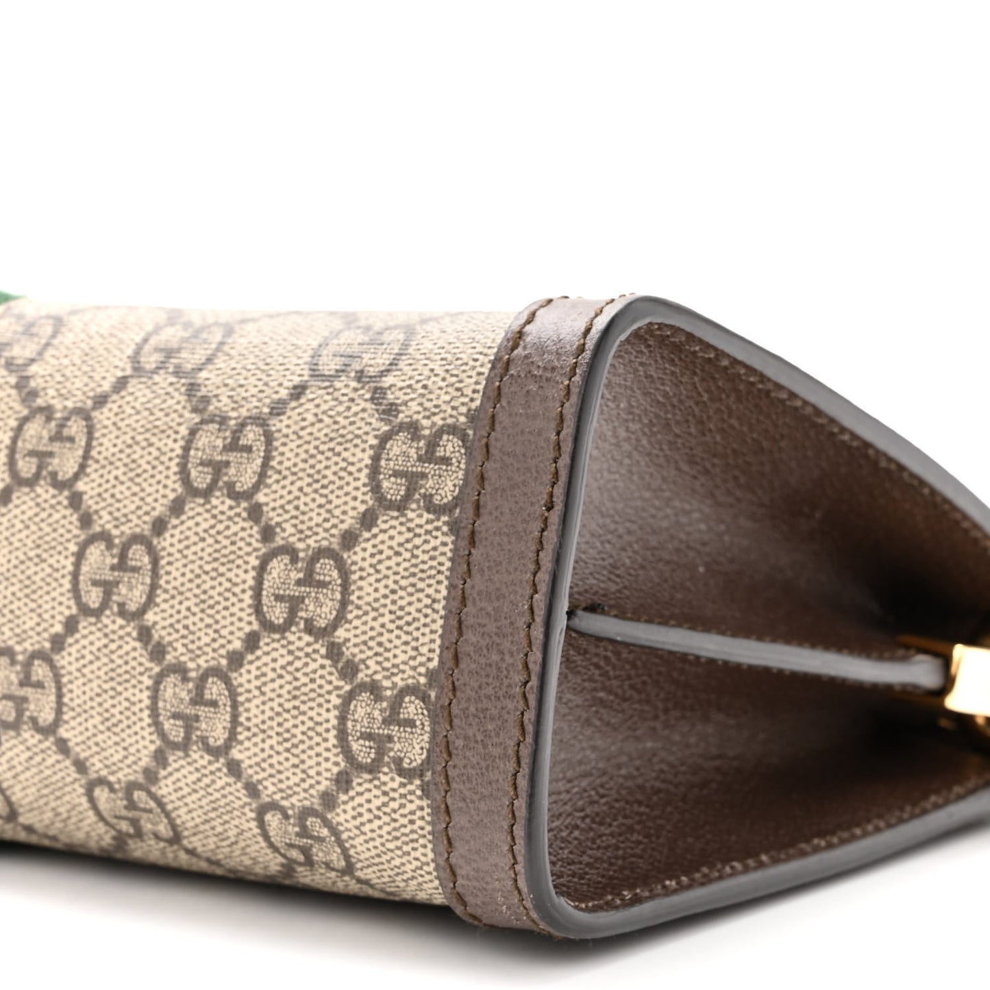GG Supreme Monogram Web Small Ophidia Chain Shoulder Bag Brown