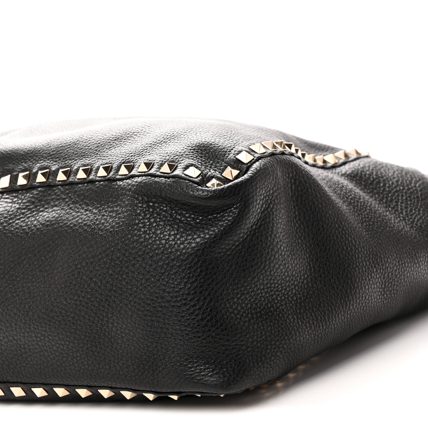Valentino Garavani Grained Calfskin Medium Rockstud Reversible Tote Black Rose Violet 15 of 16