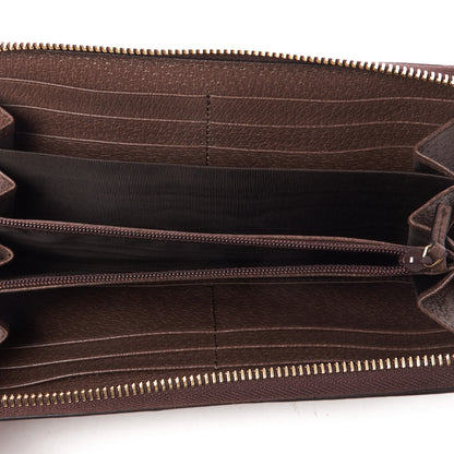 Gucci GG Supreme Monogram Web Ophidia Zip Around Wallet Brown 7 of 9