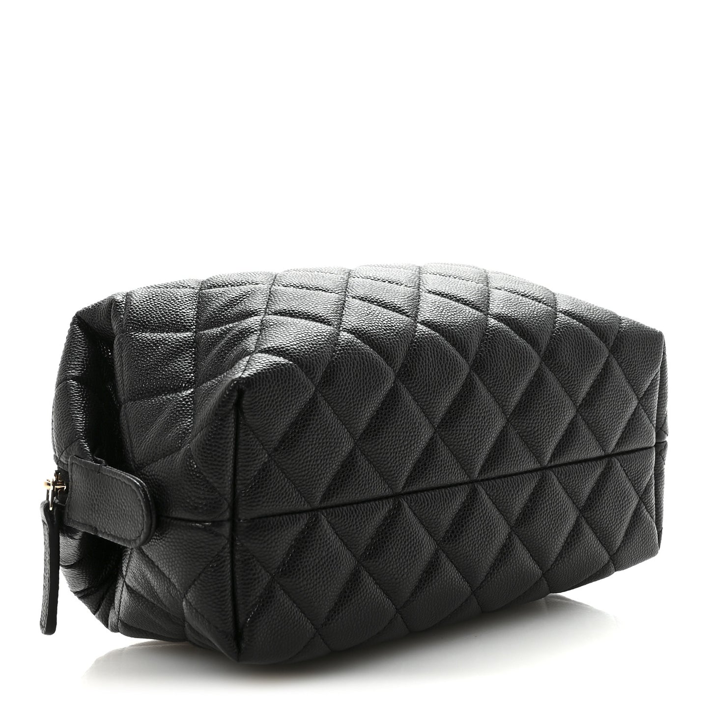 Caviar Quilted Cosmetic Case Black