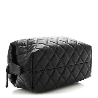 Chanel Caviar Quilted Cosmetic Case Black 4 of 8
