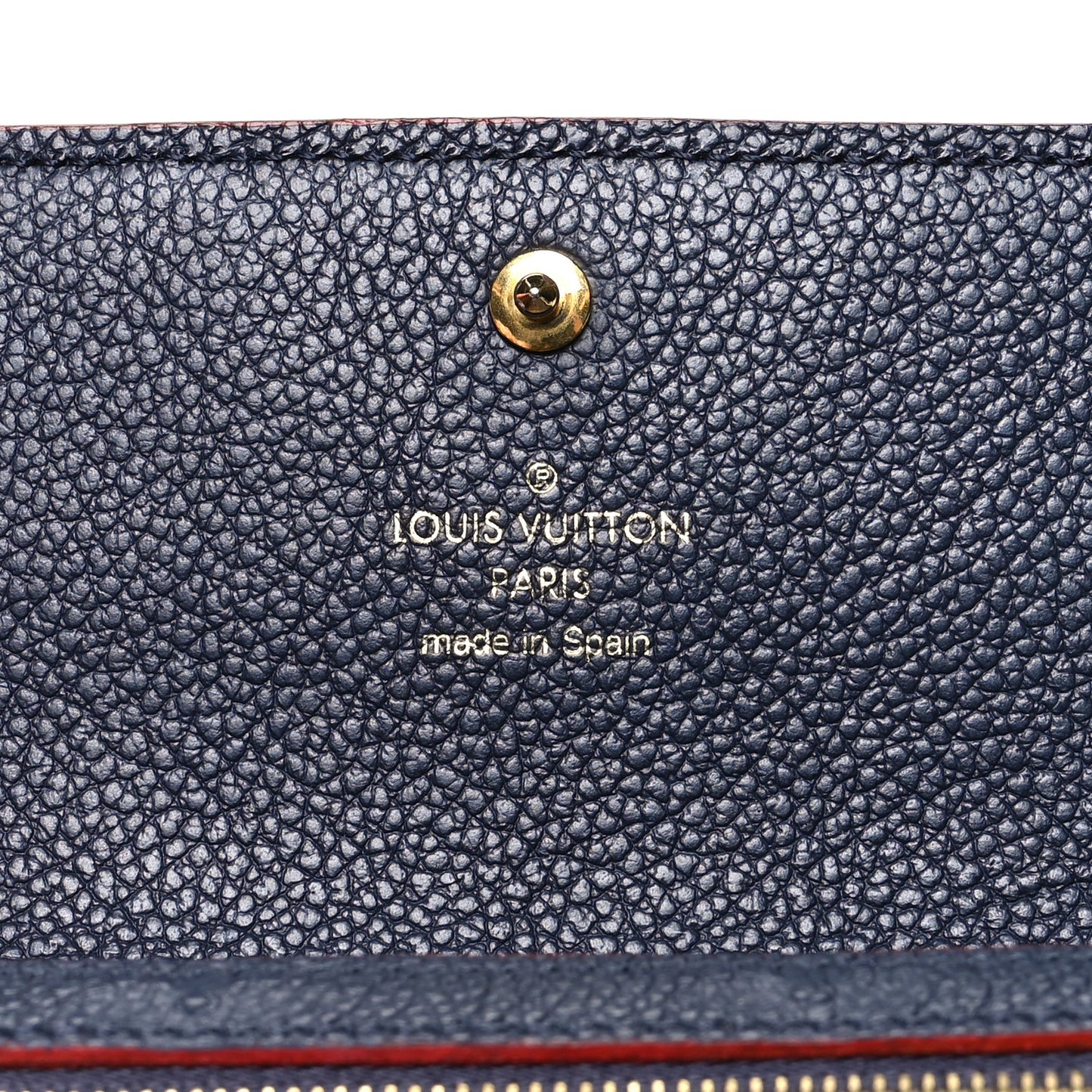 Empreinte Pont-Neuf Wallet Marine Rouge