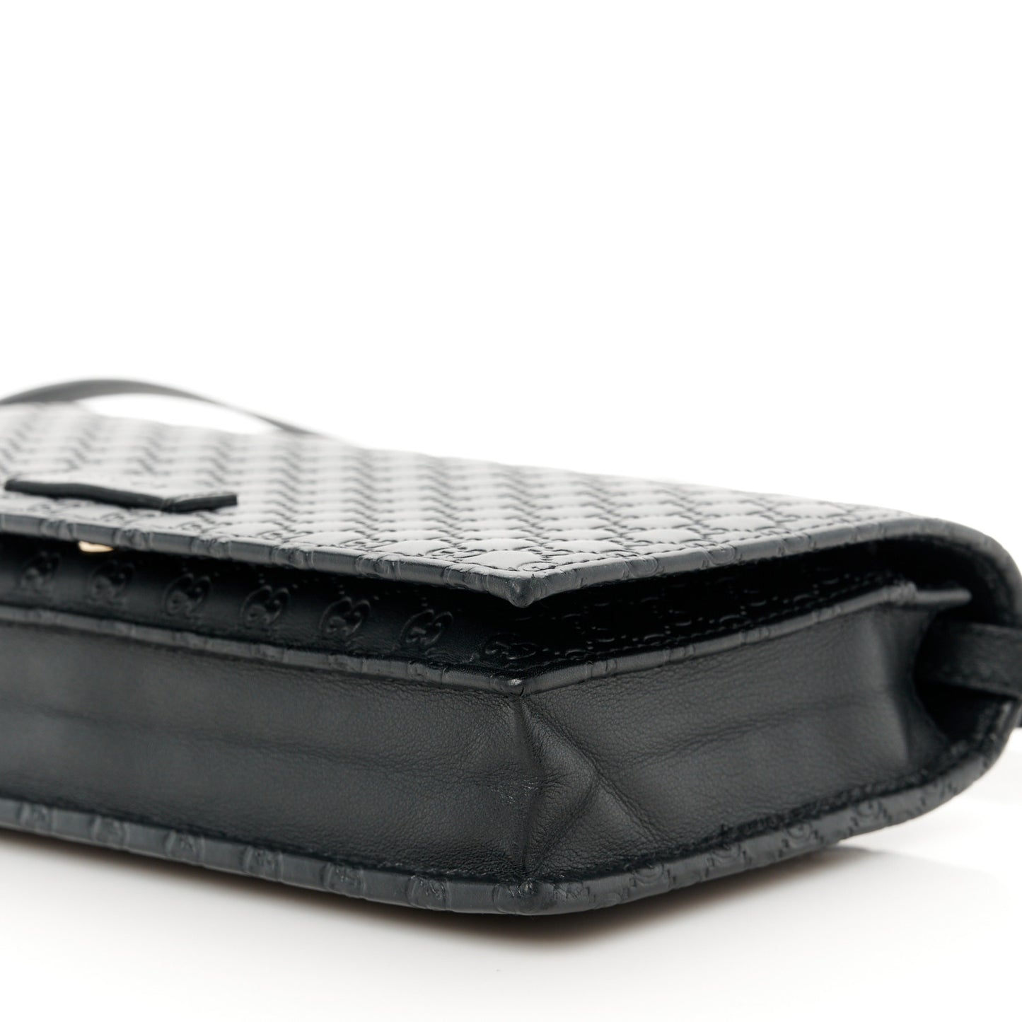 Microguccissima Crossbody Wallet Black