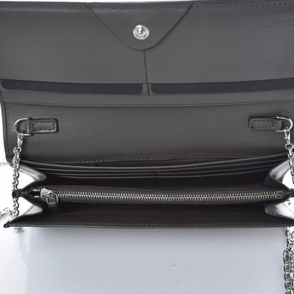 Fendi Vitello Century Lucido Hypnoteyes Studded Continental Wallet On Chain Carbone White Multicolor 5 of 7