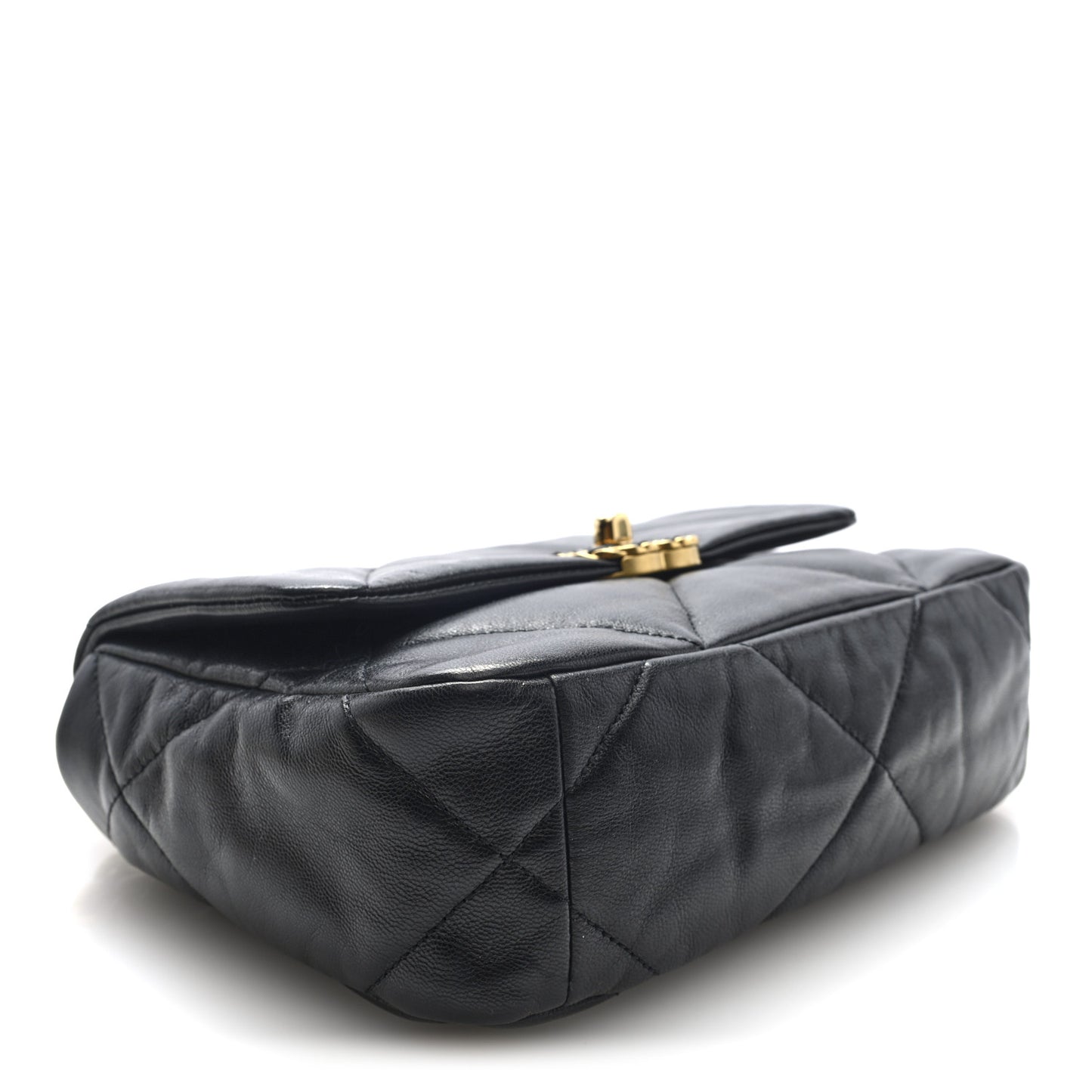 Goatskin Quilted Medium Chanel 19 Flap Black