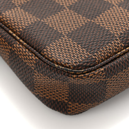 Louis Vuitton Damier Ebene 2017 Christmas Animation Penguins Mini Pochette Accessories Blue 14 of 14