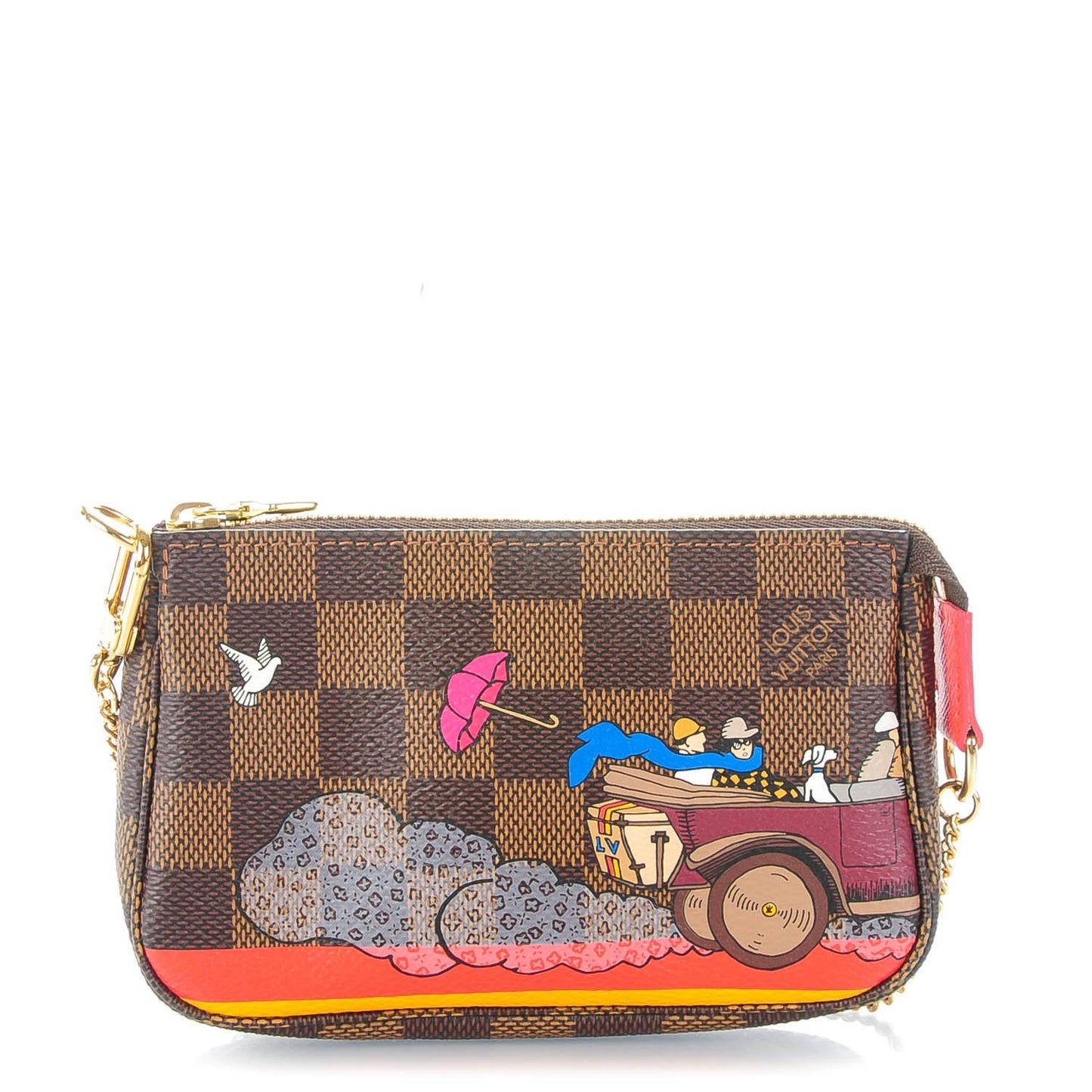 Damier Ebene 2015 Christmas Animation Mini Pochette Accessories