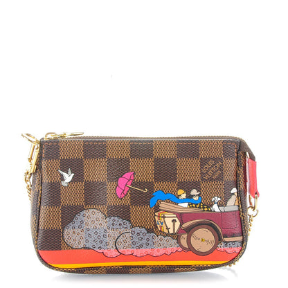 Louis Vuitton Damier Ebene 2015 Christmas Animation Mini Pochette Accessories 1 of 7