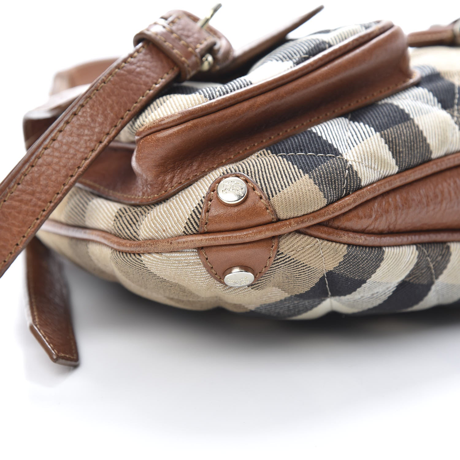 Burberry House Check Buckle Bag Dark Tan 10 of 16