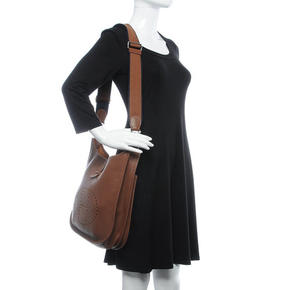 Hermes Taurillon Clemence Amazone Evelyne III GM Marron d'Inde 2 of 8