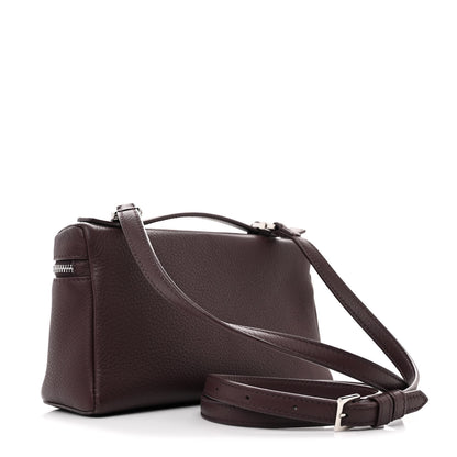 Loro Piana Grained Calfskin L19 Extra Pocket Pouch Azuki Beans 3 of 9
