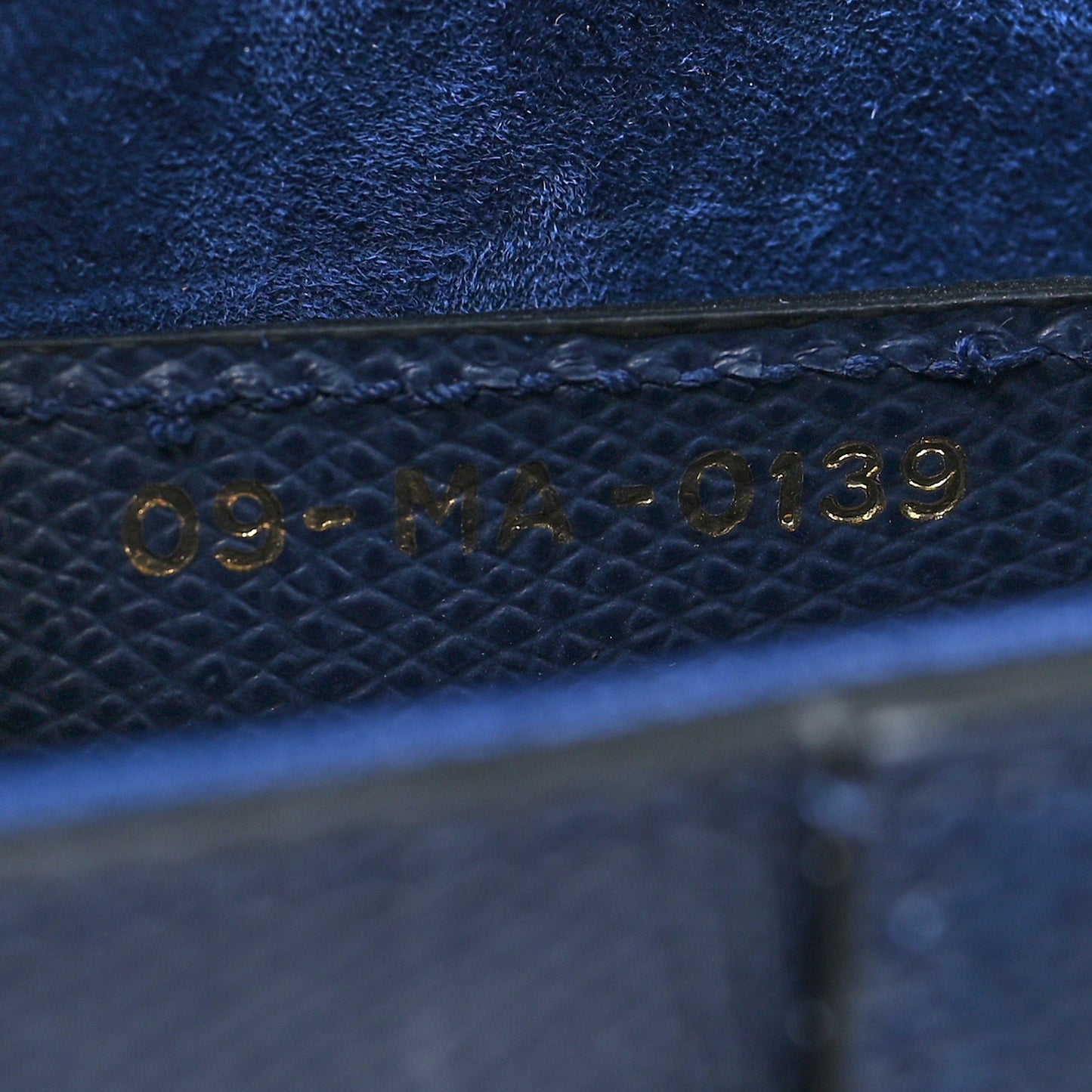 Grained Calfskin Saddle Bag Navy