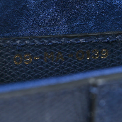 Christian Dior Grained Calfskin Saddle Bag Navy 7 of 11