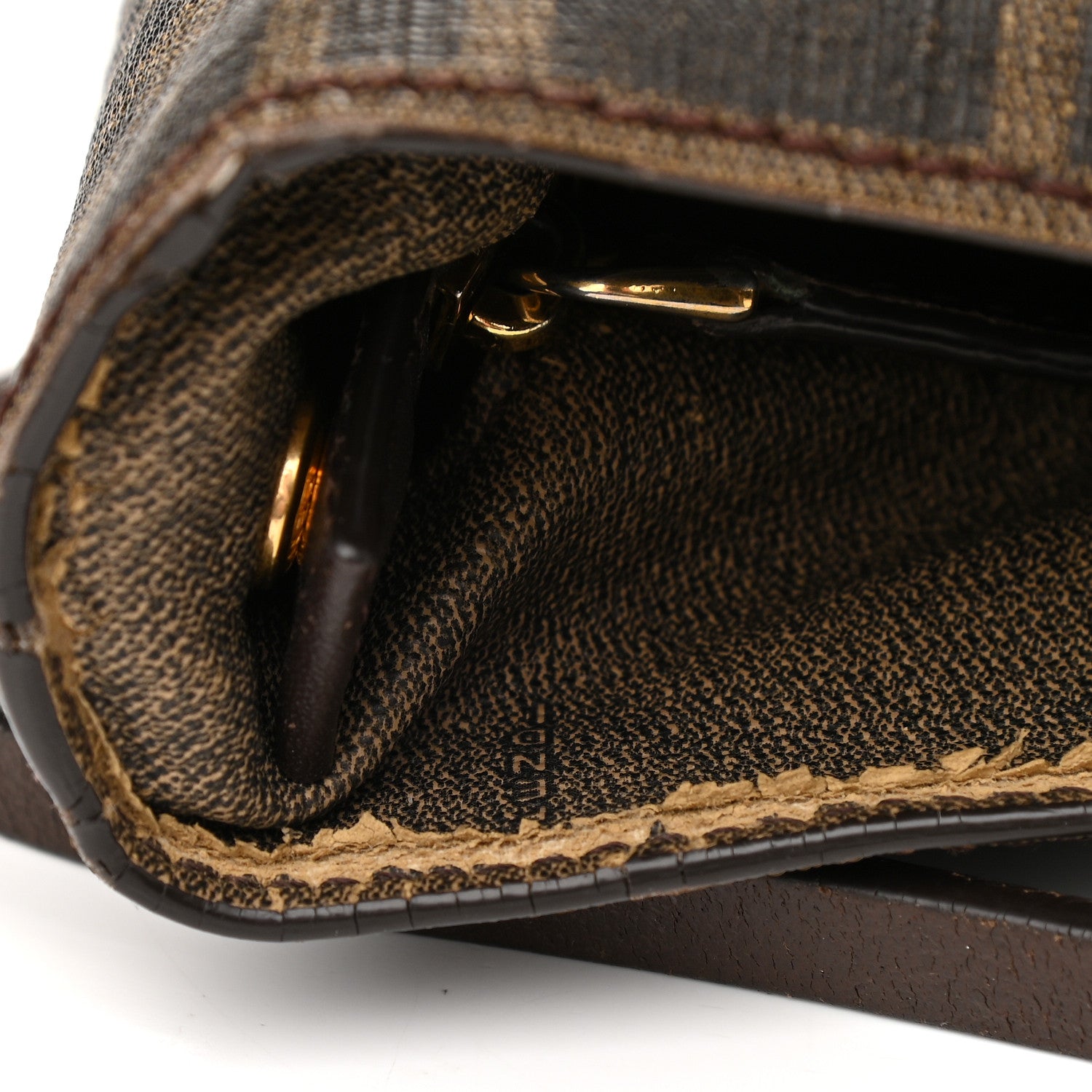 Fendi Zucca Spalmati Medium Roll Tote Tobacco Moro 12 of 18