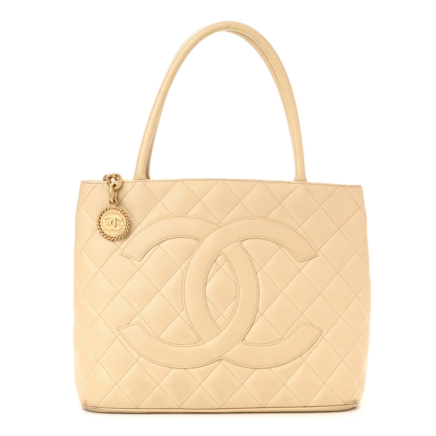 Chanel Caviar Quilted Medallion Tote Light Beige 1 of 18