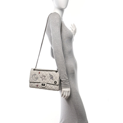 Chanel Metallic Canvas Space Charms 2.55 Reissue 226 Flap Silver 2 of 12